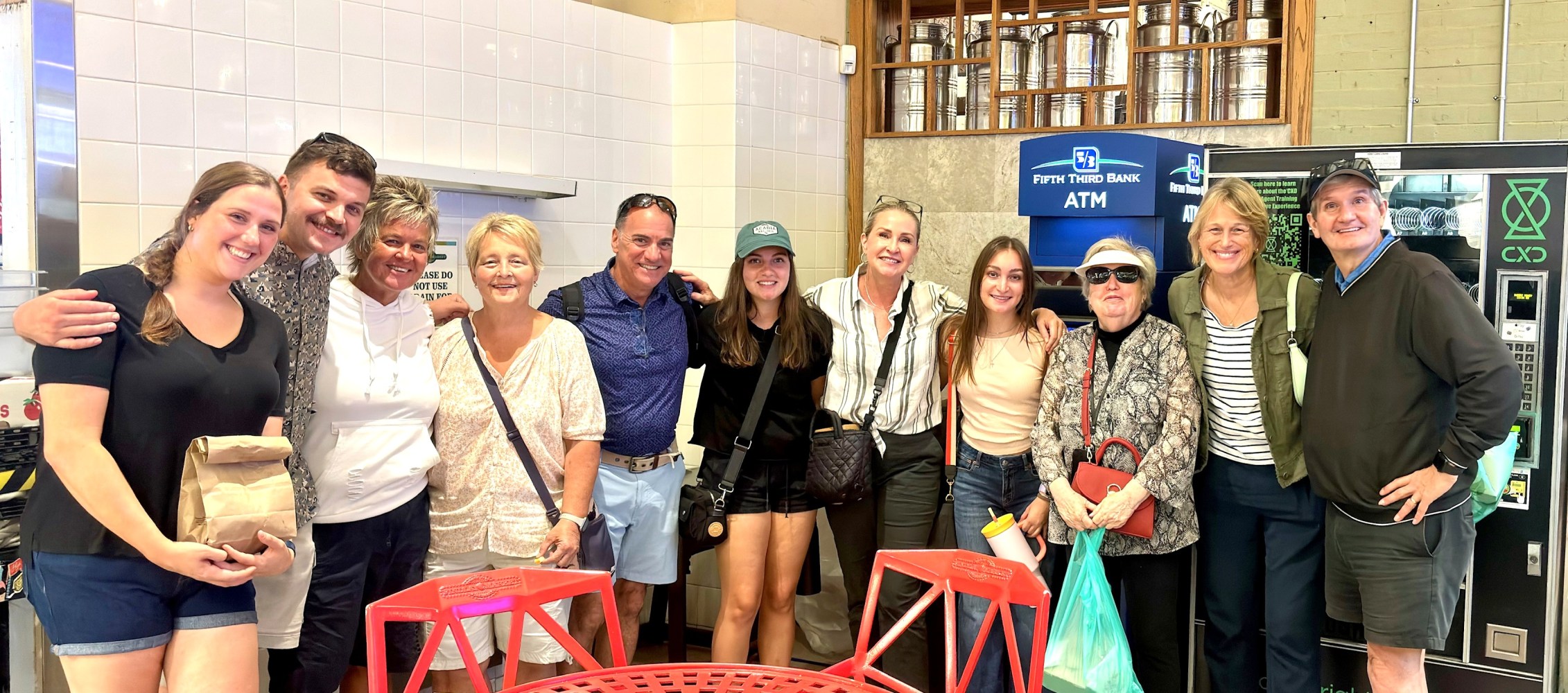 a group of people posing for the camera