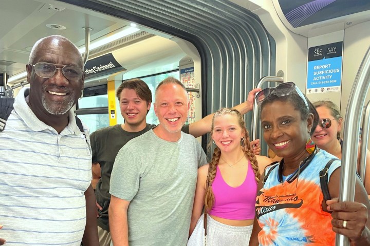 a group of people posing for the camera